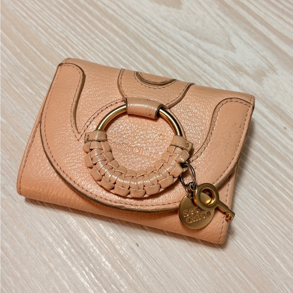 See by Chloé Peach Leather Wallet